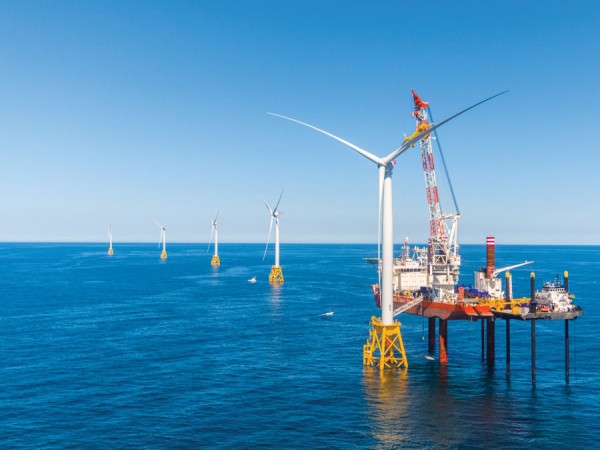 Block Island Wind Farm off the coast of Rhode Island