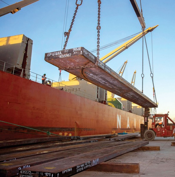 Steel remains a major cargo at the diverse Port of Brownsville, situated just north of the U.S. border with Mexico.