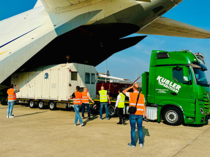 ANTONOV Airlines delivers European critical satellite to the launch site in Titusville, FL